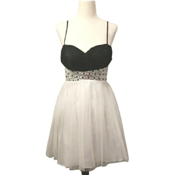 Deb Y2k Bead & Sequins Embellishment  Mini Dress Size 3/4 - Picture 2 of 14